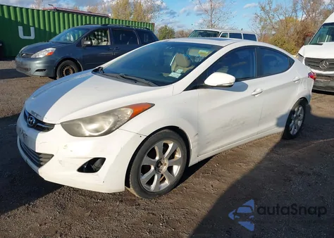 2011 Hyundai Elantra Limited z USA, uszkodzony, nr VIN 5NPDH4AE1BH019383